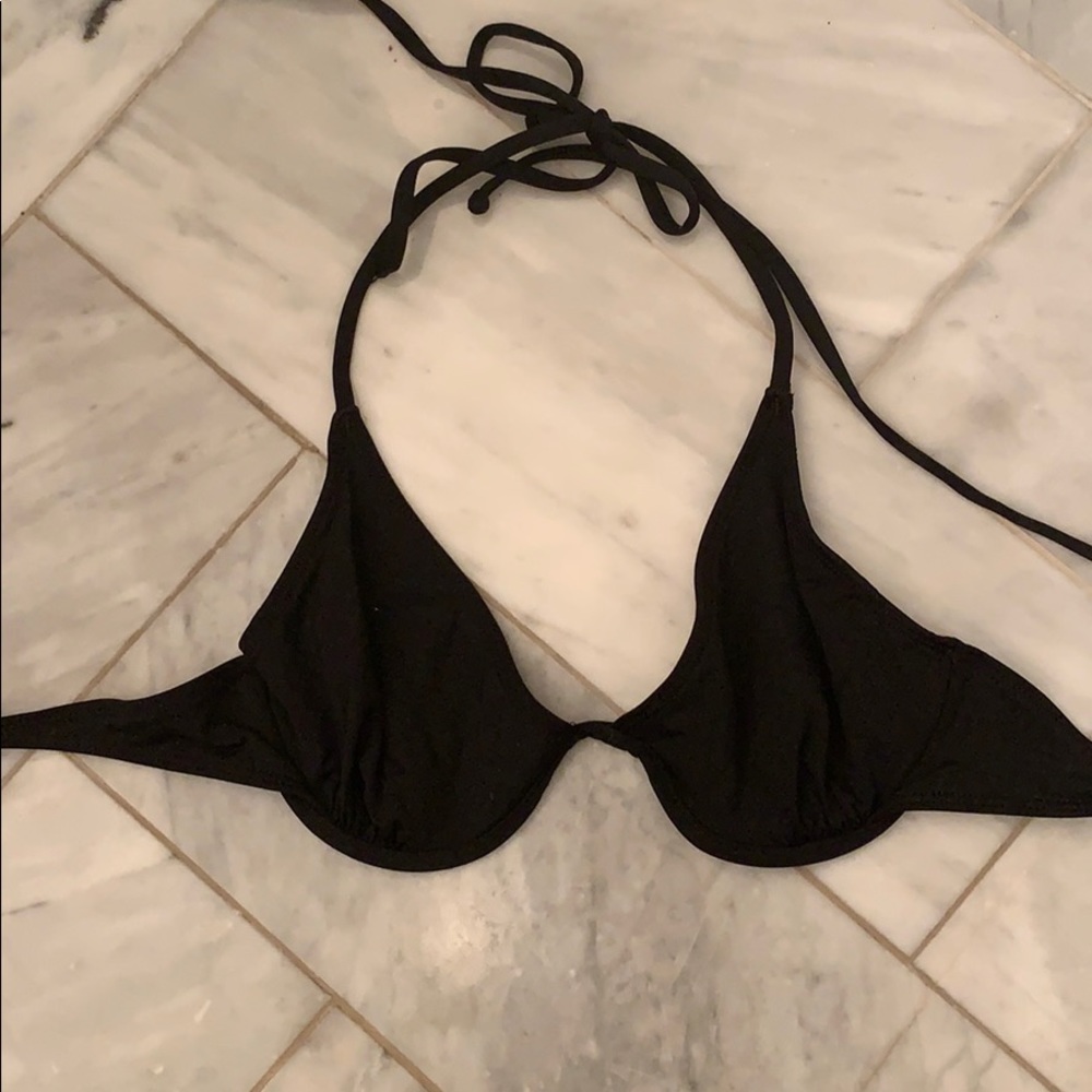 Black string Bikini top with underwire